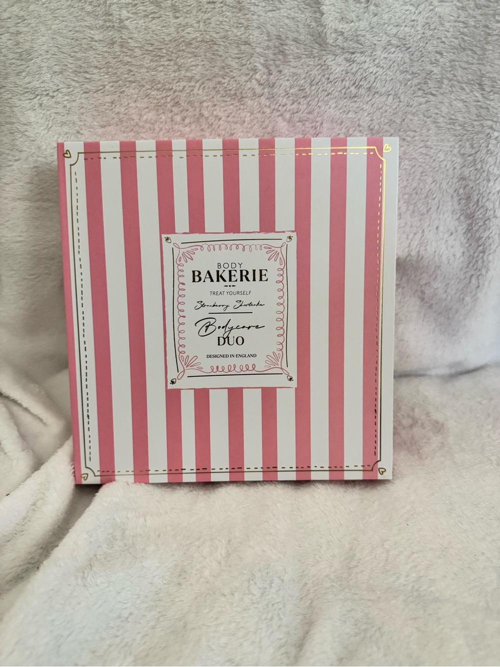 Pink & White Stripe Bath Duo
